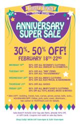 Thrift Town's Anniversary Sale